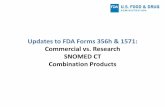 U.S. Food and Drug Administration - Updates to FDA Forms 356h … · 2018-10-08 · Prefilled Drug Delivery Device/ System Drug is filled into or otherwise combined with ... Drug
