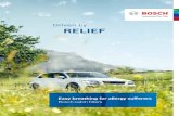 Driven by RELIEF - boschaftermarket.com · Driven by RELIEF Easy breathing for allergy sufferers Bosch cabin filters. Bosch-Kompetenz ... Market coverage of 95 % Updated product range