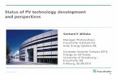 Status of PV technology development and perspectivesesc.u-strasbg.fr/docs/2013/lectures/ise/20130828... · 2013-10-30 · Solar Energy Systems ISE European Summer Campus 2013, Energy