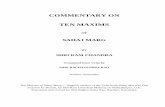 Commentary on Ten Maxims of S.M. - babujishriramchandrababujishriramchandra.com/pdfs/Commentary_on_Ten... · corresponding to the cosmic centres and super-cosmic regions. The human