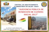 CENTRAL DE ABASTECIMIENTO Estado Plurinacional de Bolivia Y … · 2018-03-17 · "AUDIENCIA PÚBLICA DE RENDICION DE CUENTAS INICIAL 2017" MINISTERIO DE SALUD Estado Plurinacional