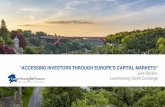 “ACCESSING INVESTORS THROUGH EUROPE’S CAPITAL MARKETS”€¦ · “ACCESSING INVESTORS THROUGH EUROPE’S CAPITAL MARKETS ... Belt & Road projects Funding needs Slide2 . Investment