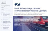 OpenText | Dutch Railways/Nederlandse Spoorwegen (NS ......Nederlandse Spoorwegen (NS) or Dutch Railways, can trace its roots back to 1837. Today, the company has operations across