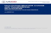 FACILITATING BEHAVIOR CHANGE AND TRANSFORMING …€¦ · FACILITATING BEHAVIOR CHANGE AND TRANSFORMING RELATIONSHIPS . FIELD APPLICATION OF KEY VALUE CHAIN PRINCIPLES . microREPORT
