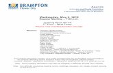 Wednesday, May 2, 2018 - Brampton E · PDF file that the Ontario Ministry of Citizenship and Immigration awarded the Multicultural Community Capacity Grant to Brampton Focus to arrange
