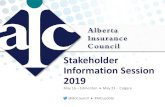 Stakeholder 2019 FinalFinal - Alberta Insurance Council...2018 Examinations 2018 2017 Life Insurance Council (LIC) 13,483 13,703 General Insurance Council (GIC) 2,692 2,893 Insurance