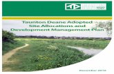 Adopted Site Allocations and Development Management Plan · contained within the adopted Taunton Deane Local Plan, Taunton Town Centre Area Action Plan and Core Strategy (collectively