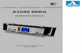 ULTRASONIC LOW-FREQUENCY TOMOGRAPH А1040 MIRA€¦ · ULTRASONIC LOW-FREQUENCY TOMOGRAPH А1040 MIRA OPERATION MANUAL Acoustic Control Systems, Ltd. Moscow 2015