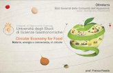 Circular Economy for Food - Oltreterra · L’attuale sfida geopolitica del “sistema cibo” è dunque quella di rivoluzionare il modello produttivo a partire da una corretta gestione