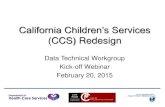 California Children’s Services (CCS) Redesignhealthpolicy.ucla.edu/Documents/Spotlight/Data Technical Workgrou… · The final list of topics will be identified and prioritized