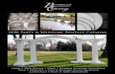 2020 Party & Wedding Rentals Catalog Party and Wedding ... · Igloo Beverage Cooler 5 gal Champagne Fountain $50 Coffee Air Pot, 15 cup $3.50 Cold Beverage Box, Mirrored $15 Beverage