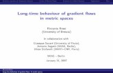 Long-time behaviour of gradient flows in metric spaces · Long-time behaviour of gradient ﬂows in metric spaces Riccarda Rossi (University of Brescia) ... with the probability measure
