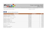 Toner Cartridge Refill Price List - Tes-bv Cartridge Refill Price List.pdf · Lexmark E-120 49.99 Lexmark Optra E 310 13T0101 (H.Y.) 69.99 Lexmark Optra M 412 4K00199 (H.Y.) 89.99