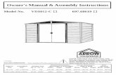 Owner's Manual & Assembly Instructions - Global …...These are the recommended materials for your foundation: 2 x 4's (5cm x 10cm) Pressure Treated Lumber 5/8" (1,5cm) 4 x 8 (122cm