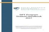 DPT Program Student Handbook 2017 - Amazon S3 · 2017-05-17 · 1 DPT Program Student Handbook 2017 Rocky Mountain University of Health Professions is accredited by the Northwest