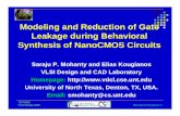 Modeling and Reduction of Gate Leakage during Behavioral ...€¦ · 12/7/2005 VLSI Design 2006 Mohanty & Kougianos 1 Modeling and Reduction of Gate Leakage during Behavioral Synthesis