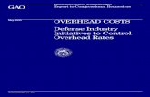 NSIAD-95-115 Overhead Costs: Defense Industry Initiatives ...Initiatives to Control Overhead Rates GAO/NSIAD-95-115 GAO United States General Accounting Office Washington, D.C. 20548