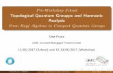 Pre-Workshop School Topological Quantum Groupps and ...hhlee/Franz-Slides.pdf · Topological Quantum Groupps and Harmonic Analysis From Hopf Algebras to Compact Quantum Groups Uwe