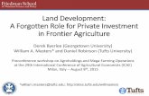 Land Development: A Forgotten Role for Private Investment ...ru-ftf.rutgers.edu/Outputs for webpage/Masters ICAE... · Land Development: A Forgotten Role for Private Investment in