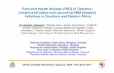 Foot-and-mouth disease (FMD) in Tanzania: conjectured ......A: FMD background in Tanzania • Foot-and-mouth disease (FMD) is endemic in Tanzania • First FMD outbreak reports ~ 1954
