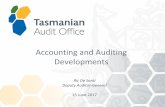 Accounting and Auditing Developments · – Decluttering of financial statements ... AASB 1058 . Income of NFPs. AASB 16 . Leases. RDR. Reporting entities. Further out. AASB 9 Financial