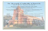 St. Joseph Catholic Church · PDF file 2019-09-20 · St. Joseph Catholic Church 602 S. 34th St., Tacoma, WA 98418 Served by the Priestly Fraternity of St. Peter St. Joseph Catholic