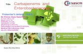 Title Carbapenems and Enterobacteriaceae · Infection with carbapenem-resistant Enterobacteriaceae (CRE) or carbapenemase-producing Enterobacteriaceae is emerging as an important