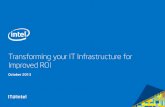 Transforming Your IT Infrastructure for Improved ROI...Converged infrastructure reduced network cost Effect of Converged Infrastructure Infrastructure capital costs for virtualized