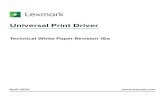 Universal Print Driver - Lexmark · Lexmark Universal Print Driver version 2.13.1 Note: If you are not using status monitor applications, then you can upgrade to UPD version 2.13.1.If