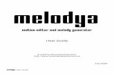 Melodya · Melody sections: the basic building blocks of a melody. Sections are often repeated. A section in Melodya contains a motive and a rhythm pattern (typically from the same