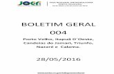 BOLETIM GERAL 004 - seduc.ro.gov.br · vencedores destes 2 confrontos avançam para as SEMI-FINAIS do Futebol de Campo, conforme consta no Boletim Específico n° 004; 1.2. Houve