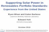 Supporting Solar Power in Renewables Portfolio Standards · greater renewable resource diversity, and solar energy in particular The design of solar and distributed generation (DG)