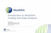Introduction to MedDRA: Coding and Data Analysis · Introduction to MedDRA: Coding and Data Analysis. Jane Knight. ФармМедОбращение. 2019. Moscow, Russian Federation.
