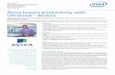 Aviva boosts productivity with Ultrabook devices - Intel · existing IT solutions,” says Pascoe. The team was eager to trial an Ultrabook and a Fujitsu Q702 tablet, both powered