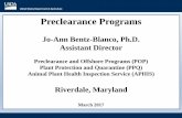 Jo-Ann Bentz-Blanco, Ph.D. Assistant Director · Jo-Ann Bentz-Blanco, Ph.D. Assistant Director Preclearance and Offshore Programs (POP) Plant Protection and Quarantine (PPQ) Animal