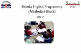 Shimla English Programme (Mashobra Block) now 18% children are able to read a story fluently with 6