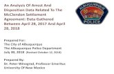City of Albuquerque - An Analysis Of Arrest And …...2018/07/30  · The City of Albuquerque The Albuquerque Police Department July 30, 2018 (Revised October 12, 2018) Prepared By: