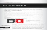 FILE SHARE NAVIGATOR · 2017-01-10 · SharePoint. CONTENT WITHOUT BORDERS. COLLABORATION WITHOUT SIZE OR LOCATION LIMITATIONS. ocAve File Share Navigator removes the barriers to