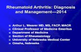 Arthur L. Weaver MD, MS, FACP, MACR Clinical Professor of ...hsc.ghs.org/wp-content/uploads/2014/03/0101-Weaver-Rheumatoid... · 23/01/2012  · Arthur L. Weaver MD, MS, FACP, MACR