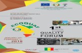UNDER THE AEGIS OF SENEGAL'S MINISTRY IN CHARGE OF … · UNDER THE AEGIS OF SENEGAL'S MINISTRY IN CHARGE OF INDUSTRY ... ThE ECoQUAf forUm in briEf 12 PAnELs And WorkshoPs ThEmEs