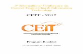 CEIT ---- 2012012017 7772017- Program Booklet.pdf · 5555thtthhth International Conference on Control Engineering & Information Technology Technology CEIT ---- 2012012017 777 Program