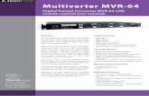 Appsys Flyer MVR64 SRC64 - cma audio GmbH · with an arbitrary number of splits and merges supported at the same time. The web interface ... Three power inlets allow operation from