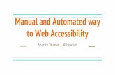 to Web Accessibility Manual and Automated way and... · Demo of automated accessibility tool - a11y. STATISTICS According to WHO 15% of world’s population is differently abled.