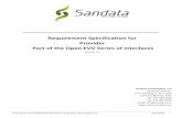Requirement Specification for Provider Part of the Open ......Sandata supports data exchange via two mechanisms: a real-time, RESTful API and flat-file processing (DSV). While Sandata