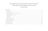 SB 1383 Dairy Biomethane Pilot Project Selection Committee ... · 2 Overview This Scorecard contains the Selection ommittee’s Dairy iomethane Pilot Project application selection