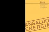 Consolidated ﬁnancial statements - Ansaldo Energia · ANSALDO ENERGIA - 2018 Consolidated ﬁnancial statements 16152 Genoa - Italy - Via N.Lorenzi, 8 - Phone +39 010 6551 - Fax