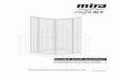 DOUBLE DOOR QUADRANT Installation and User Guide Shower Enclosures/Mira Ace/mira_ace_… · DOUBLE DOOR QUADRANT Installation and User Guide ACE. 2 1117300-W2-E ... (fitted on doors)