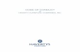 CODE OF CONDUCT - Havertys | Furniture, Custom Décor ... · 4 Code of Conduct dated January 30, 2013 Handling the offer of gifts, meals or entertainment that aren’t allowed If
