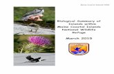 Biological Summary of Islands within · March 2015 . Maine Coastal Islands NWR . Maine Coastal Islands NWR ... Surveys Completed: Year DCCO GBBG HERG 2013* 619 151 203 2008* 465 145
