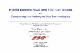 Comparing the Hydrogen Bus Technologies · Comparing the Hydrogen Bus Technologies 12302 Kerran Road Poway, CA 92064 (858) 413-1734 tbartley@isecorp.com Tom Bartley Manager of New